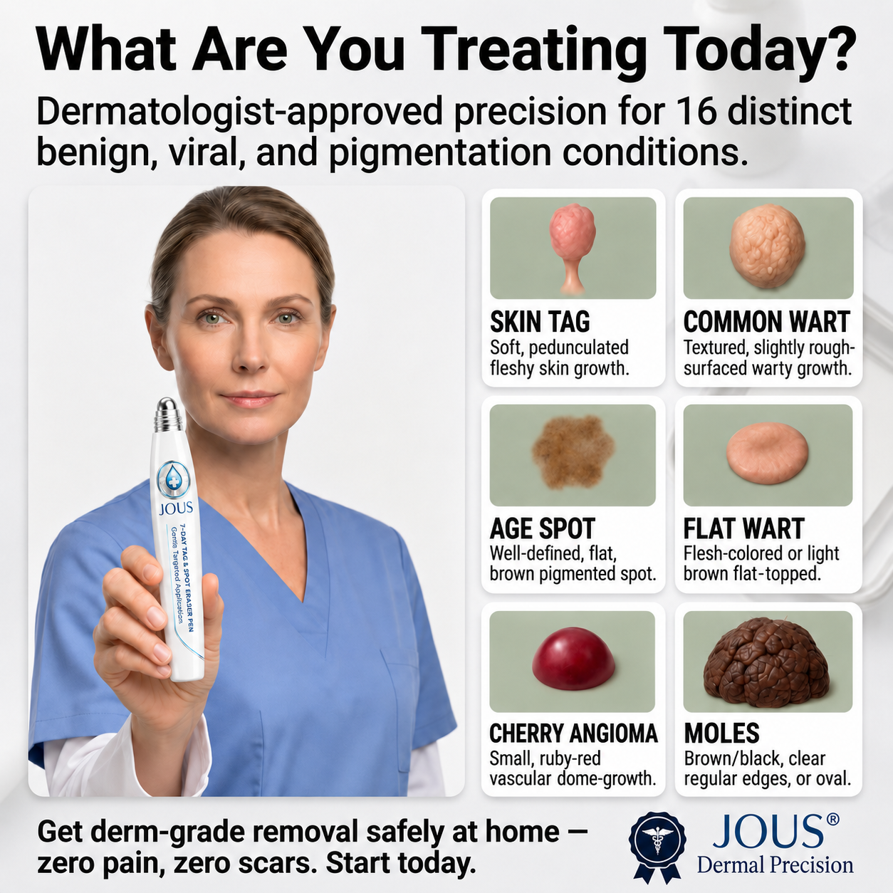 JOUS®👽 𝟕-𝐃𝒂𝘆 𝐒𝗸𝐢𝐧 𝐓𝒂𝗴 & 𝐒𝐩𝙤𝐭 𝐄𝐫𝒂𝐬𝙚𝐫 Painless & Scar-Free Advanced Imperfection Removal Rollerball Pen