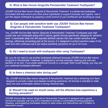 🦷🥇JOUS® VioCore Bee Venom Gingivitis & Periodontitis Treatment Toothpaste