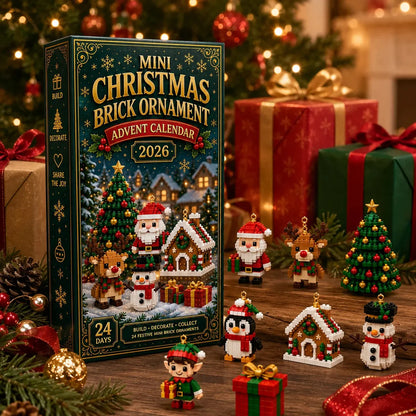 🎄 TK 24-Day Mini Christmas Brick Ornament Advent Calendar – 24 Unique Buildable Holiday Models