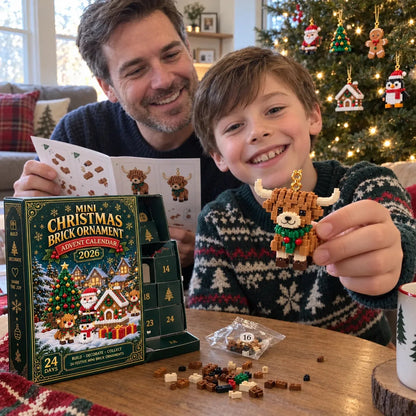 🎄 TK 24-Day Mini Christmas Brick Ornament Advent Calendar – 24 Unique Buildable Holiday Models