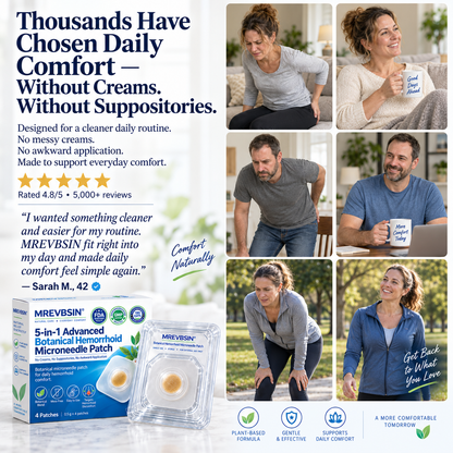 𝐌𝐑𝐄𝐕𝐁𝐒𝐈𝐍® 🦅 𝟓-𝐢𝐧-𝟏 𝐀𝐝𝐯𝐚𝐧𝐜𝐞𝐝 𝐇𝐞𝐦𝐨𝐫𝐫𝐡𝐨𝐢𝐝 𝑴𝒊𝒄𝒓𝒐𝒏𝒆𝒆𝒅𝒍𝒆 𝑷𝒂𝒕𝒄𝒉 (No Creams, No Suppositories, No Awkward Application)