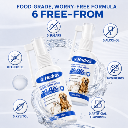 Hudros® Pet Oral Spray🐶 ✅FDA Approved | Freshen Breath, Remove Tartar & Promote Gum Regeneration, Stabilize Teeth 🦷🦷