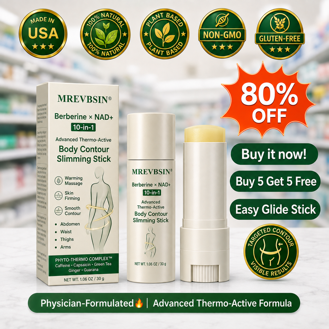 𝐏𝐡𝐲𝐬𝐢𝐜𝐢𝐚𝐧-𝐅𝐨𝐫𝐦𝐮𝐥𝐚𝐭𝐞𝐝🔥 | 𝐌𝐑𝐄𝐕𝐁𝑺𝑰𝑵® 𝐁𝐞𝐫𝐛𝐞𝐫𝐢𝐧𝐞 × 𝐍𝐀𝐃+ 𝟏𝟎-𝐢𝐧-𝟏 𝐀𝐝𝐯𝐚𝐧𝐜𝐞𝐝 𝐓𝐡𝐞𝐫𝐦𝐨-𝐀𝐜𝐭𝐢𝐯𝐞 𝐁𝐨𝐝𝐲 𝐂𝐨𝐧𝐭𝐨𝐮𝐫 𝐒𝐥𝐢𝐦𝐦𝐢𝐧𝐠 𝐒𝐭𝐢𝐜𝐤 (𝐅𝐨𝐫 𝐚 𝐅𝐢𝐫𝐦𝐞𝐫, 𝐒𝐦𝐨𝐨𝐭𝐡𝐞𝐫 & 𝐌𝐨𝐫𝐞 𝐃𝐞𝐟𝐢𝐧𝐞𝐝-𝐋𝐨𝐨𝐤𝐢𝐧𝐠 𝐁𝐨𝐝𝐲)