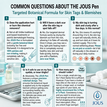 JOUS®👽 𝟕-𝐃𝒂𝘆 𝐒𝗸𝐢𝐧 𝐓𝒂𝗴 & 𝐒𝐩𝙤𝐭 𝐄𝐫𝒂𝐬𝙚𝐫 Painless & Scar-Free Advanced Imperfection Removal Rollerball Pen